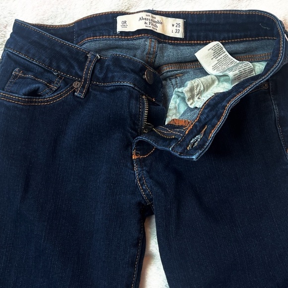 Abercrombie & Fitch Skinny Low Rise Dark Wash Jeans Size 0 25” Size 25” Waist - Picture 5 of 7